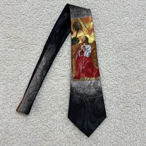 Studio 890 Jesus Praying Christian Tie - Picture 1 of 6